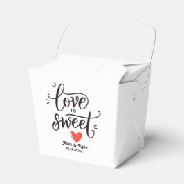 Kalligrafie-Liebe ist süße Hochzeit Geschenkschachtel