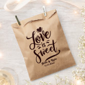 Kalligrafie-Liebe ist süße Hochzeit Geschenktütchen (Ausgeschnitten)
