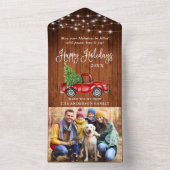 Kalligrafie Lights Truck Holiday All in one Card All In One Einladung (Innen Boden)