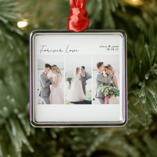 Kalligrafie-Mehrfach-Foto-Hochzeit  Ornament Aus Metall