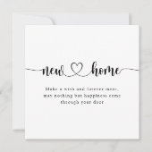 Kalligrafie Minimal Neue Zuhause Housewarming Card Dankeskarte (Vorderseite)