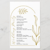 Kalligrafie-Minimal-Text-Script-Hochzeitsprogramm (Rückseite)