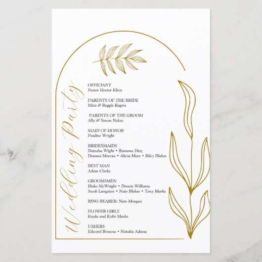 Kalligrafie-Minimal-Text-Script-Hochzeitsprogramm (Rückseite)