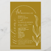 Kalligrafie-Minimal-Text-Script-Hochzeitsprogramm (Vorderseite)