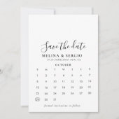 Kalligrafie Minimalistisch Save the Date (Vorderseite)
