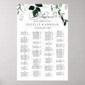 Kalligrafie-Minimalistische Alphabetisierungstabel Poster (Vorne)