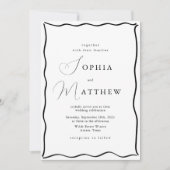 Kalligrafie Minimalistische Handzeichnung Einladung (Vorderseite)