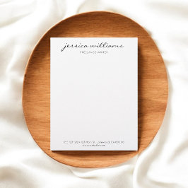 Kalligrafie Minimalistisches Weißgeschäft Briefbogen