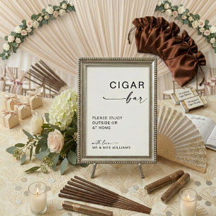 Kalligrafie Moderne Hochzeit Zigarrenbar Hochzeits Poster