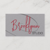 Kalligrafie Modernes Berufliches Friseurstudio Bla Visitenkarte (Vorderseite)