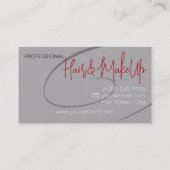 Kalligrafie Modernes Berufliches Friseurstudio Bla Visitenkarte (Rückseite)
