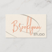 Kalligrafie Modernes Berufliches Haarstudio Twirl Visitenkarte (Vorderseite)