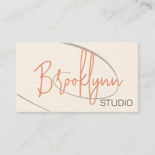 Kalligrafie Modernes Berufliches Haarstudio Twirl Visitenkarte (Vorderseite)