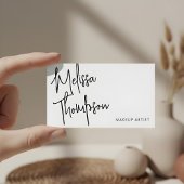 Kalligrafie Modernes Weiß Minimalistisch Visitenkarte