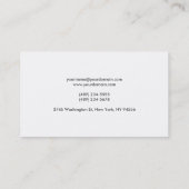 Kalligrafie Monogram Einfache Schlichte Visitenkar Visitenkarte (Rückseite)