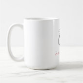 Kalligrafie Monogram Name Black Gray Custom Gift Kaffeetasse (Links)