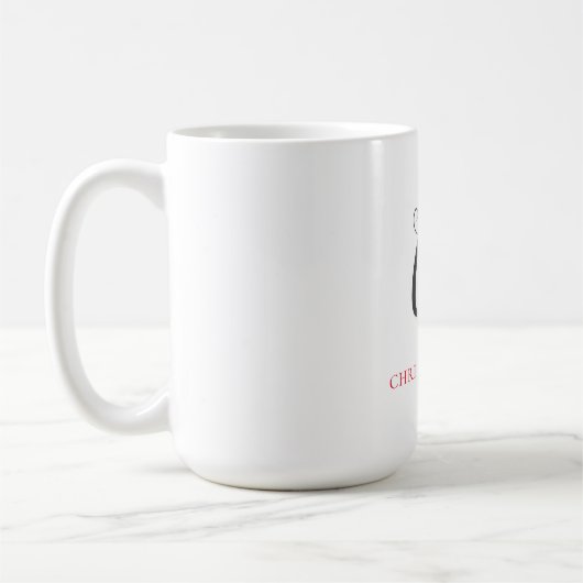 Kalligrafie Monogram Name Black Gray Custom Gift Kaffeetasse (Links)