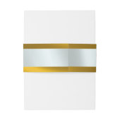 Kalligrafie-Monogramm - Gold/Silber Einladungsbanderole (Rückseitenbeispiel)