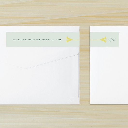Kalligrafie-Monogramm Lilien-Hochzeit