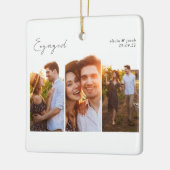 Kalligrafie Multi Foto Verlobt Keramikornament (Links)