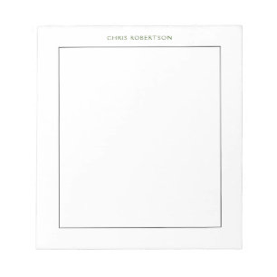 Kalligrafie-Name Schwarz Weiß Benutzerdefiniert Notizblock