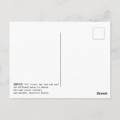 Kalligrafie "Offene Person" Postkarte (Rückseite)