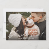 Kalligrafie Oh, was Spaß Foto Feiertagskarte (Vorderseite)