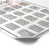 Kalligrafie-Overlay-Foto für Hochzeitssitze Poster (Ecke)