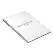 Kalligrafie Pale Pink Name Notebook Notizblock (Rechte Seite)