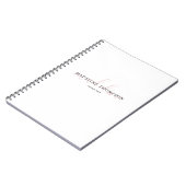 Kalligrafie Pale Pink Name Notebook Notizblock (Linke Seite)