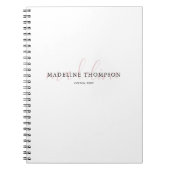 Kalligrafie Pale Pink Name Notebook Notizblock (Vorderseite)