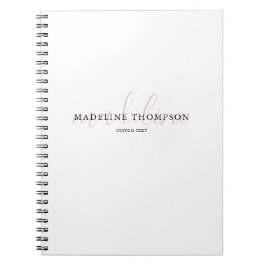 Kalligrafie Pale Pink Name Notebook Notizblock