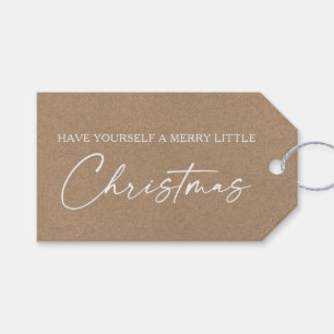 Kalligrafie Pen Minimalistische Kraft Weihnachten Geschenkanhänger