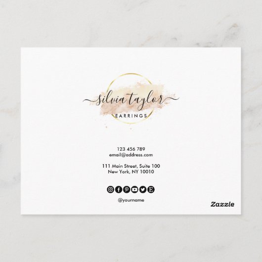 Kalligrafie Postkarte (Rückseite)