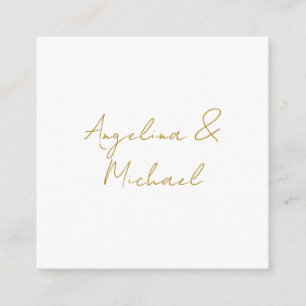 Kalligrafie Profi Elegant Goldfarbe Begleitkarte