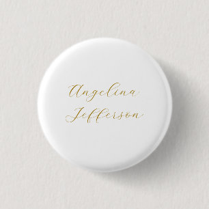 Kalligrafie Profi Elegant Goldfarbe Button