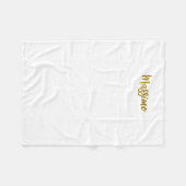 Kalligrafie Profi Elegant Goldfarbe Fleecedecke (Vorderseite (Horizontal))
