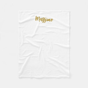 Kalligrafie Profi Elegant Goldfarbe Fleecedecke