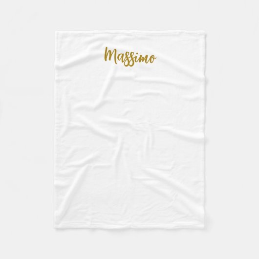 Kalligrafie Profi Elegant Goldfarbe Fleecedecke (Vorderseite)
