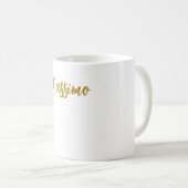 Kalligrafie Profi Elegant Goldfarbe Kaffeetasse (VorderseiteRechts)