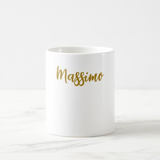 Kalligrafie Profi Elegant Goldfarbe Kaffeetasse (Mittel)