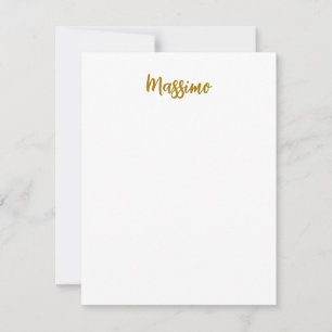 Kalligrafie Profi Elegant Goldfarbe Mitteilungskarte