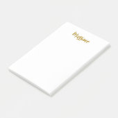 Kalligrafie Profi Elegant Goldfarbe Post-it Klebezettel (angewinkelt)