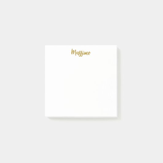 Kalligrafie Profi Elegant Goldfarbe Post-it Klebezettel (Vorderseite)
