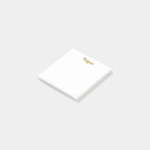 Kalligrafie Profi Elegant Goldfarbe Post-it Klebezettel (angewinkelt)