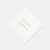 Kalligrafie Profi Elegant Goldfarbe Serviette (Ecke)