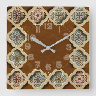 Kalligrafie Quadratische Wanduhr