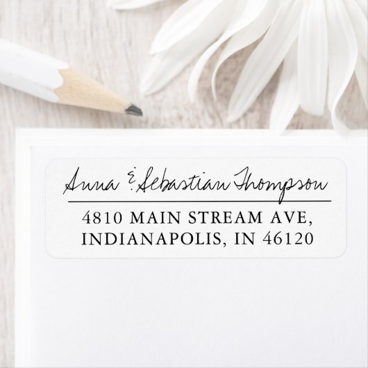 Kalligrafie-Rücksendeadresse (Insitu)