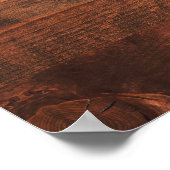 Kalligrafie Rustikales Holz & Gold Begrüßung Poster (Ecke)