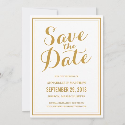 Kalligrafie Save-the-Date-Ankündigung Save The Date (Vorderseite)